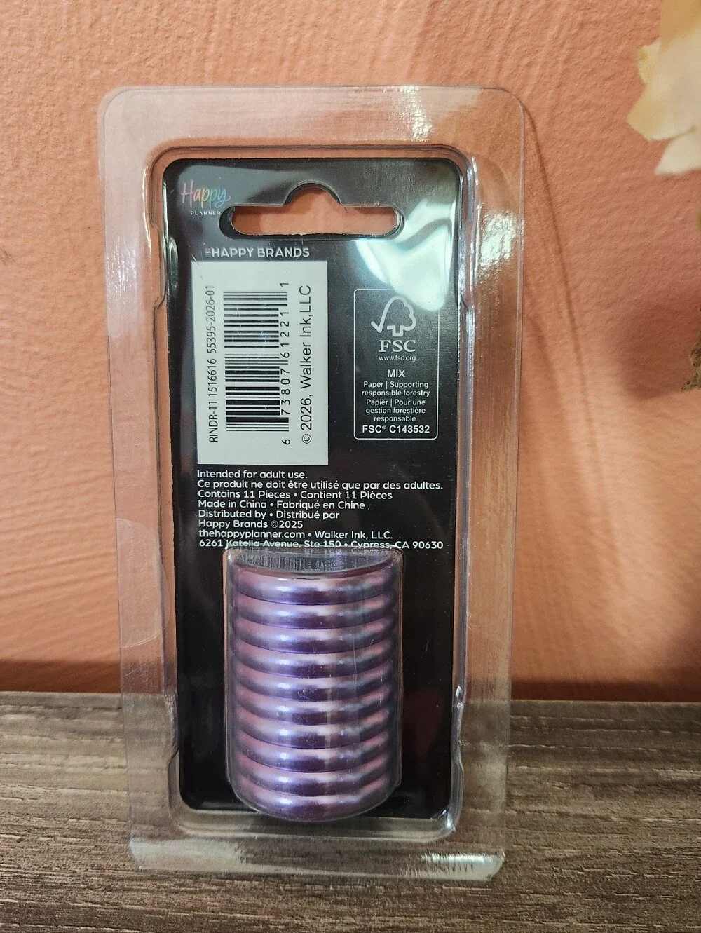 NWT The Happy Planner Medium Metal Discs - Violet